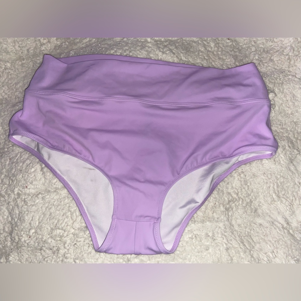 Elegant Lavender High-Waist Bikini Bottom